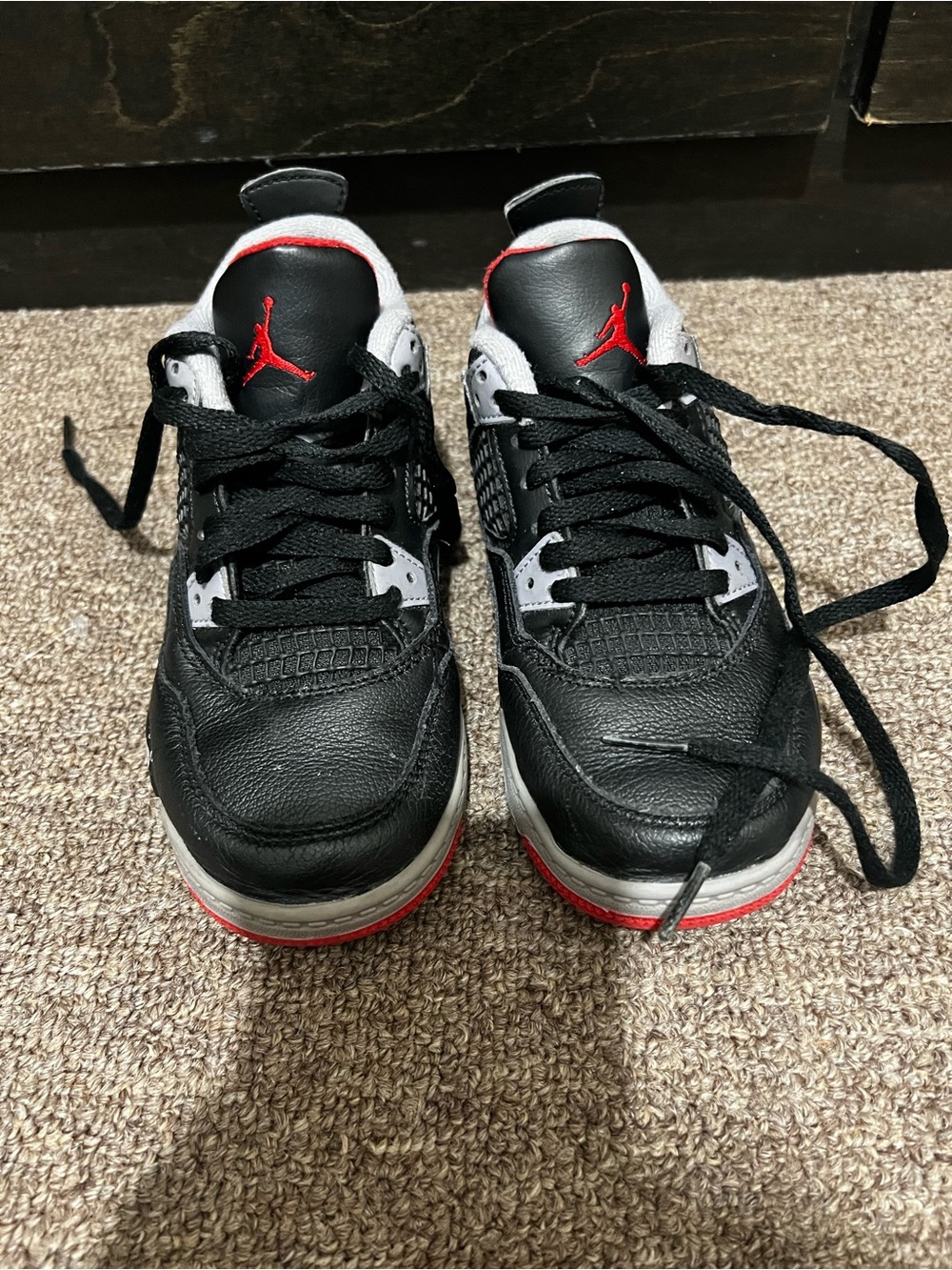 Jordan Black and Red Low-Top Sneakers